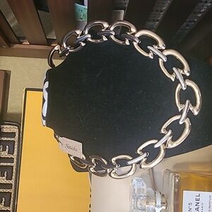 Natasha silver and gold chunky chain link necklace